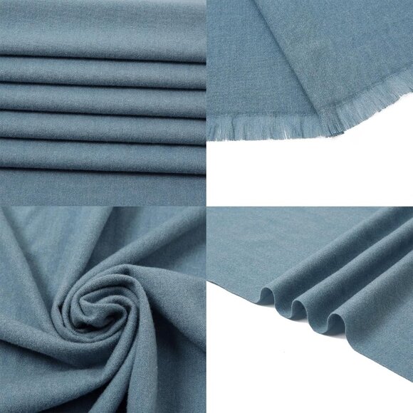 🆕 Women Blue Wedding Evening Dress Pashmina Shawl Winter Foulard Femme Wraps - Picture 7 of 7